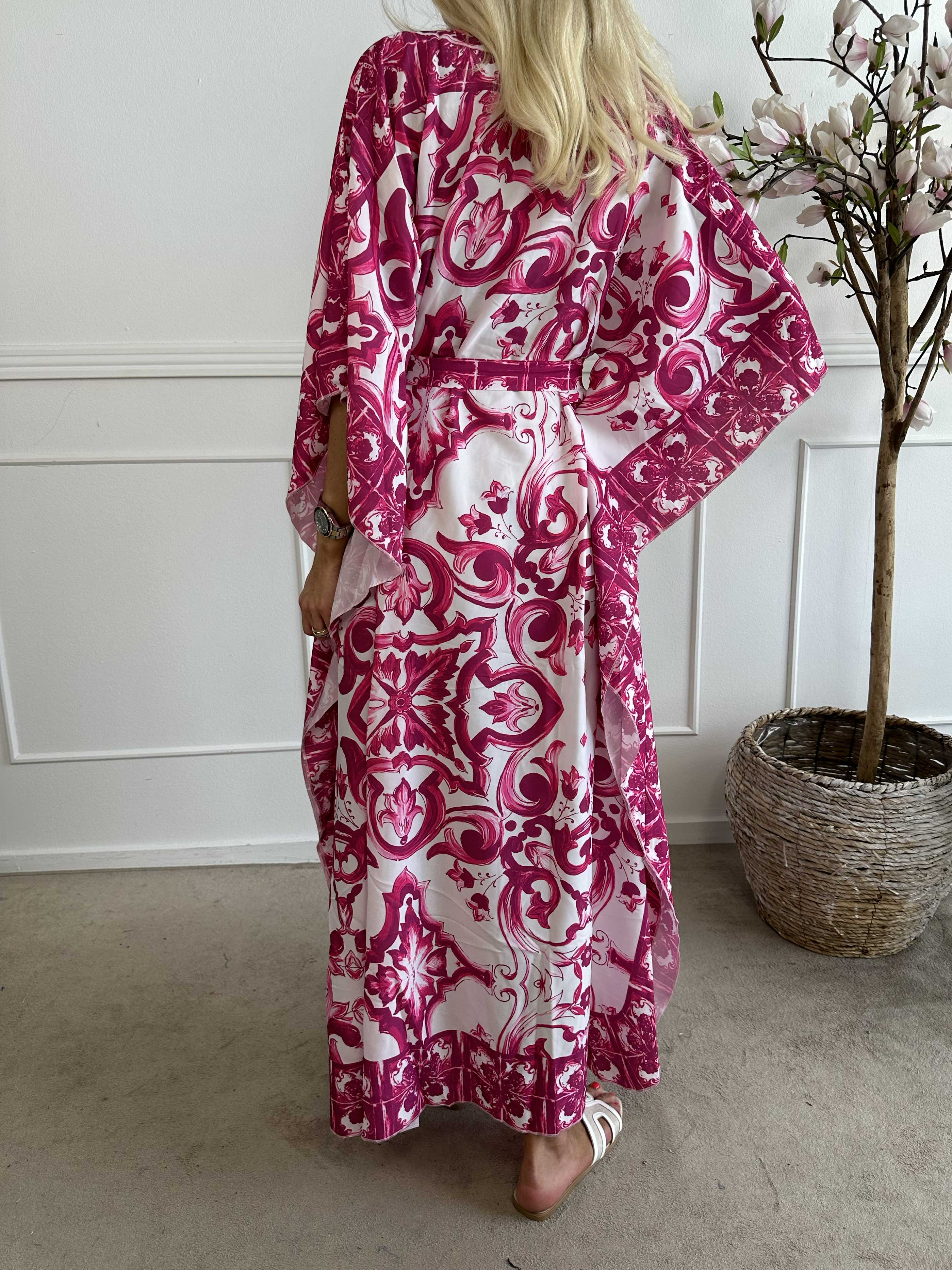 Suna - Lång tunikaklänning med vackert mönster